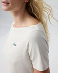 Dsslr: cropped shirt - Off White/Green